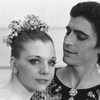 New York City Ballet production of "Theme and variations" close-up of Gelsey Kirkland and Edward Villella in costume, choreography by George Balanchine (New York)