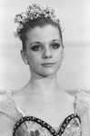 New York City Ballet production of "Theme and variations" close-up of Gelsey Kirkland in costume, choreography by George Balanchine (New York)