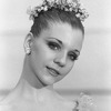 New York City Ballet production of "Theme and variations" close-up of Gelsey Kirkland in costume, choreography by George Balanchine (New York)