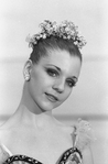 New York City Ballet production of "Theme and variations" close-up of Gelsey Kirkland in costume, choreography by George Balanchine (New York)