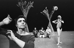 New York City Ballet production of "Watermill" rehearsal shot of Edward Villella and Penelope Dudleston, choreography by Jerome Robbins (New York)