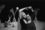 New York City Ballet production of "Watermill" rehearsal shot of Edward Villella and Penelope Dudleston, choreography by Jerome Robbins (New York)