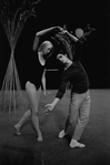 New York City Ballet production of "Watermill" rehearsal shot of Edward Villella and Penelope Dudleston, choreography by Jerome Robbins (New York)