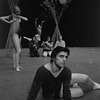 New York City Ballet production of "Watermill" rehearsal shot of Edward Villella and Penelope Dudleston, choreography by Jerome Robbins (New York)