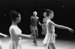 New York City Ballet production of "Chopiniana", George Balanchine and Alexandra Danilova on stage directing dancers, staged by Alexandra Danilova after Michel Fokine (New York)