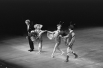 New York City Ballet production of "The Concert" Pianist Jerry Zimmerman, Sara Leland, Bettijane Sills and Francisco Moncion take a bow, choreography by Jerome Robbins (New York)
