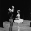 New York City Ballet, George Balanchine talks with Violette Verdy on stage (New York)