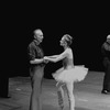 New York City Ballet, George Balanchine talks with Violette Verdy on stage (New York)