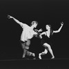 New York City Ballet production of "Duo Concertant" Kay Mazzo and Peter Martins rehearse on stage, choreography by George Balanchine (New York)
