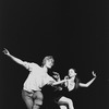 New York City Ballet production of "Duo Concertant" Kay Mazzo and Peter Martins rehearse on stage, choreography by George Balanchine (New York)