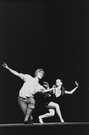 New York City Ballet production of "Duo Concertant" Kay Mazzo and Peter Martins rehearse on stage, choreography by George Balanchine (New York)