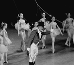 New York City Ballet production of "Circus Polka" with students from the School of American Ballet and Jerome Robbins as ringmaster, choreography by Jerome Robbins (New York)