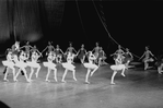 New York City Ballet production of "Circus Polka" with students from the School of American Ballet and Jerome Robbins as ringmaster, choreography by Jerome Robbins (New York)