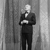 New York City Ballet Stravinsky Festival opening night, George Balanchine addresses audience (New York)