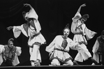 New York City Ballet production of "Pulcinella" with Edward Villella as Pulcinella, choreography by George Balanchine and Jerome Robbins (New York)