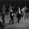 New York City Ballet production of "An Evening's Waltzes", Jerome Robbins and conductor Robert Irving take a bow with dancers, choreography by Jerome Robbins (New York)