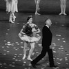 New York City Ballet production of "Cortege Hongrois" with Melissa Hayden with flowers presented by George Balanchine (shown walking away), this performance marked her retirement, choreography by George Balanchine (New York)