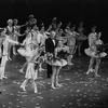 New York City Ballet production of "Cortege Hongrois" with Melissa Hayden taking a bow with conductor Robert Irving, Karin von Aroldingen, George Balanchine, this performance marked her retirement, choreography by George Balanchine (New York)