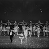 New York City Ballet production of "Cortege Hongrois" with Melissa Hayden taking a bow with conductor Robert Irving, and Jacques d'Amboise, this performance marked her retirement, choreography by George Balanchine (New York)