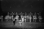 New York City Ballet production of "Cortege Hongrois" with Melissa Hayden taking a bow with conductor Robert Irving, and Jacques d'Amboise, this performance marked her retirement, choreography by George Balanchine (New York)