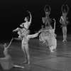 New York City Ballet production of "Tchaikovsky Concerto No. 2" with Merrill Ashley and Jean-Pierre Bonnefous, Colleen Neary kneeling, choreography by George Balanchine (New York)