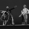 New York City Ballet production of "Tzigane" with George Balanchine rehearsing Suzanne Farrell and Peter Martins, choreography by George Balanchine (New York)