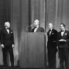 New York City Ballet - George Balanchine receives the Medal of Honor from French Ambassador Jacques Kosciusko-Morizet, Angier Biddle Duke (for Mayor Beame) (New York)