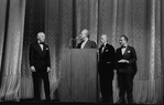 New York City Ballet - George Balanchine receives the Medal of Honor from French Ambassador Jacques Kosciusko-Morizet, Angier Biddle Duke (for Mayor Beame) (New York)