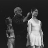 New York City Ballet Master Jerome Robbins ties dancers hair back (New York)