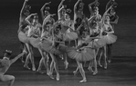 New York City Ballet production of "Fanfare" with choreography by Jerome Robbins (New York)