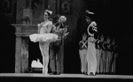 New York City Ballet production of "The Steadfast Tin Soldier" with George Balanchine rehearsing Patricia McBride and Robert Weiss, choreography by George Balanchine (New York)