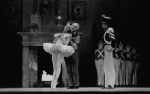 New York City Ballet production of "The Steadfast Tin Soldier" with George Balanchine rehearsing Patricia McBride and Robert Weiss, choreography by George Balanchine (New York)