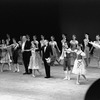 New York City Ballet production of "Bournonville Divertissements" with Stanley Williams and conductor Robert Irving bowing with dancers, choreography by August Bournonville, staged by Stanley Williams (New York)