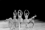 New York City Ballet production of "The Concert" with Christine Redpath and Delia Peters at center, choreography by Jerome Robbins (New York)