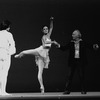 New York City Ballet production of "Ballo della Regina" with George Balanchine rehearsing Merrill Ashley and Robert Weiss, choreography by George Balanchine (New York)