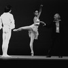 New York City Ballet production of "Ballo della Regina" with George Balanchine rehearsing Merrill Ashley and Robert Weiss, choreography by George Balanchine (New York)