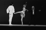 New York City Ballet production of "Ballo della Regina" with George Balanchine rehearsing Merrill Ashley and Robert Weiss, choreography by George Balanchine (New York)