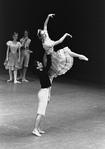 New York City Ballet production of "Bournonville Divertissements" with Judith Fugate and Jean-Pierre Frohlich, choreography by August Bournonville (staged by Stanley Williams) (New York)