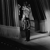 New York City Ballet production of "Vienna Waltzes" George Balanchine takes a solo bow in front of curtain, choreography by George Balanchine (New York)