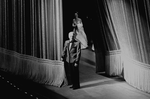 New York City Ballet production of "Vienna Waltzes" George Balanchine takes a solo bow in front of curtain, choreography by George Balanchine (New York)