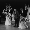 New York City Ballet production of "Vienna Waltzes", George Balanchine and dancers take a bow, choreography by George Balanchine (New York)