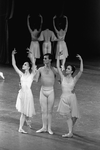 New York City Ballet production of "Tchaikovsky Concerto No. 2" with Tracy Bennett, Roma Sosenko and (?), choreography by George Balanchine (New York)