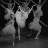 New York City Ballet production of "Swan Lake" with Lourdes Lopez and Bonita Borne supporting Nina Fedorova, choreography by George Balanchine (New York)
