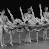 New York City Ballet production of "Divertimento No. l5" with Gerard Ebitz, Peter Martins and Sean Lavery, Elyse Borne, Sheryl Ware, Suzanne Farrell, Stephanie Saland and Heather Watts, choreography by George Balanchine (New York)