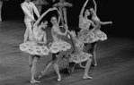 New York City Ballet production of "Divertimento No. 15" with  Elyse Borne, Sheryl Ware, Suzanne Farrell, Stephanie Saland, Heather Watts and Judith Fugate, choreography by George Balanchine (New York)