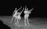 New York City Ballet production of "Apollo" with Jean-Pierre Frohlich and Stephanie Saland, Patricia McBride, Elyse Borne, choreography by George Balanchine (New York)