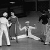 New York City Ballet production of "Fancy Free" with Bart Cook and Stephanie Saland, Jean-Pierre Frohlich, Lourdes Lopez and Peter Martins, choreography by Jerome Robbins (New York)