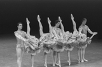 New York City Ballet production of "Divertimento No. 15" with Gerard Ebitz, Joseph Duell, Peter Frame and Elyse Borne, Sheryl Ware, Merrill Ashley, Stephanie Saland and Heather Watts, choreography by George Balanchine (New York)