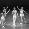 New York City Ballet production of "Apollo", Peter Martins with Heather Watts, Karin von Aroldingen and Kyra Nichols, choreography by George Balanchine (New York)