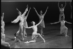 Sean Lavery and Kyra Nichols (center) in the New York City Ballet production of Balanchine's "Ballo della Regina"
